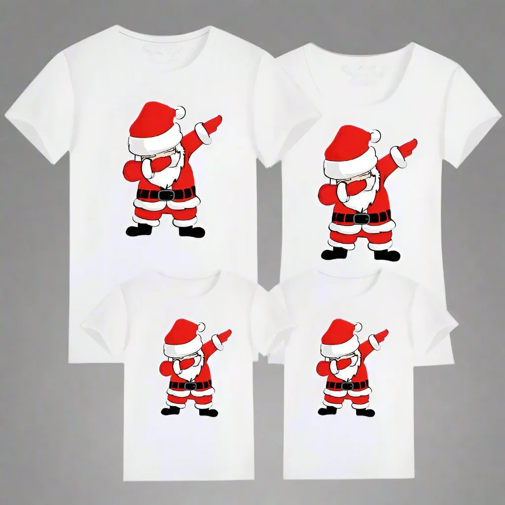 Dabbing Santa Matching Family Christmas T-Shirts – Fun Holiday Outfits for All