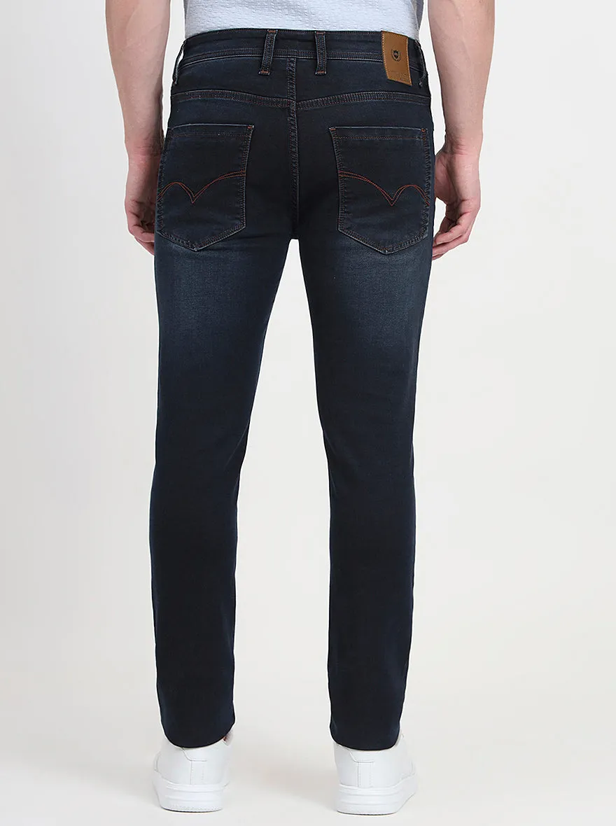 Dark Blue Washed Slim Fit Jeans | JadeBlue
