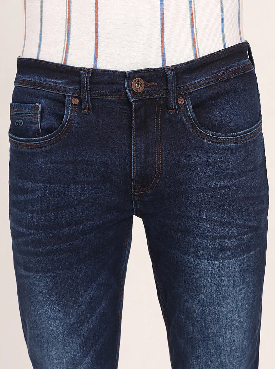 Dark Blue Washed Slim Fit Jeans | JadeBlue