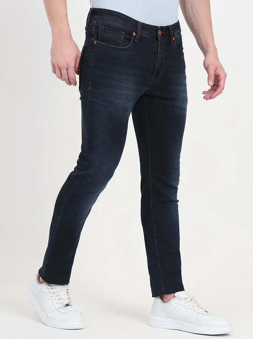 Dark Blue Washed Slim Fit Jeans | JadeBlue