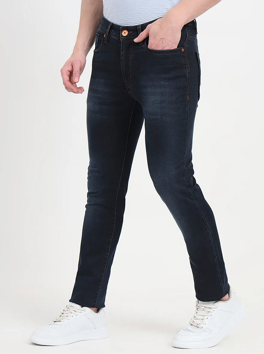 Dark Blue Washed Slim Fit Jeans | JadeBlue