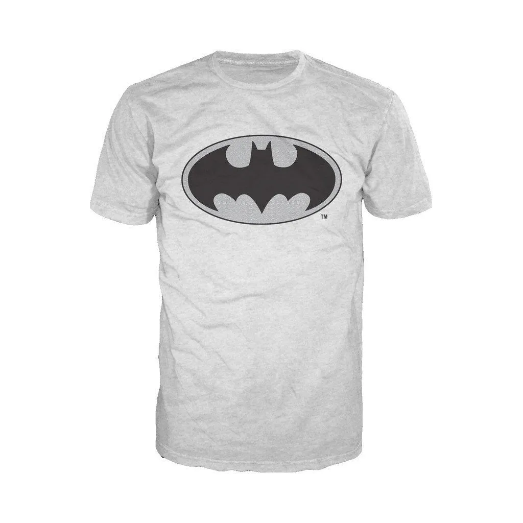 DC Comics Batman Logo Grey Official Men's T-shirt (Sports Grey)