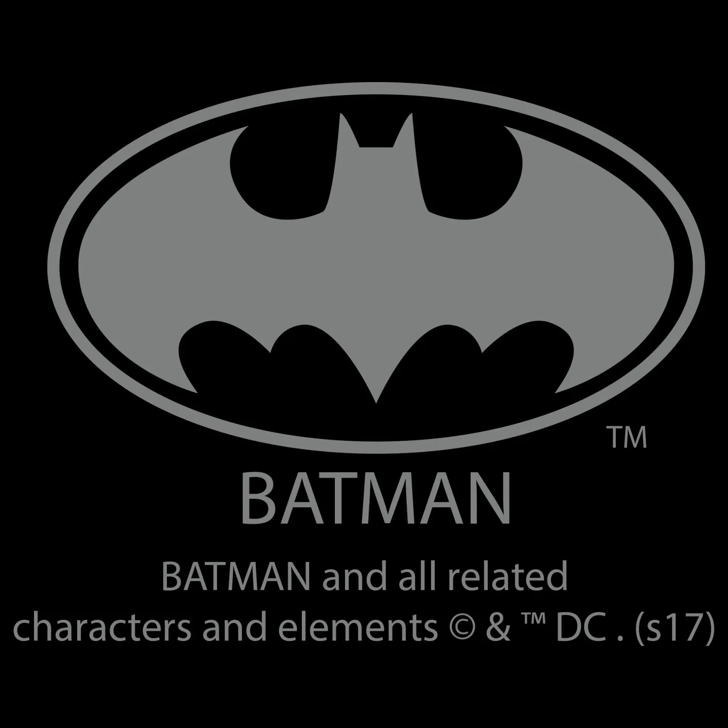 DC Comics Batman Logo Modern Official Men's T-shirt (Black)