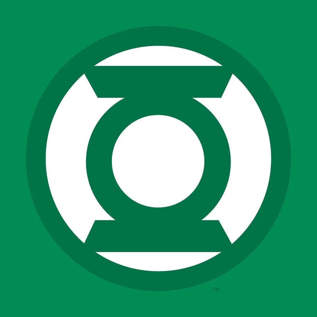 DC Comics Green Lantern Logo Official Men's T-shirt (Green)