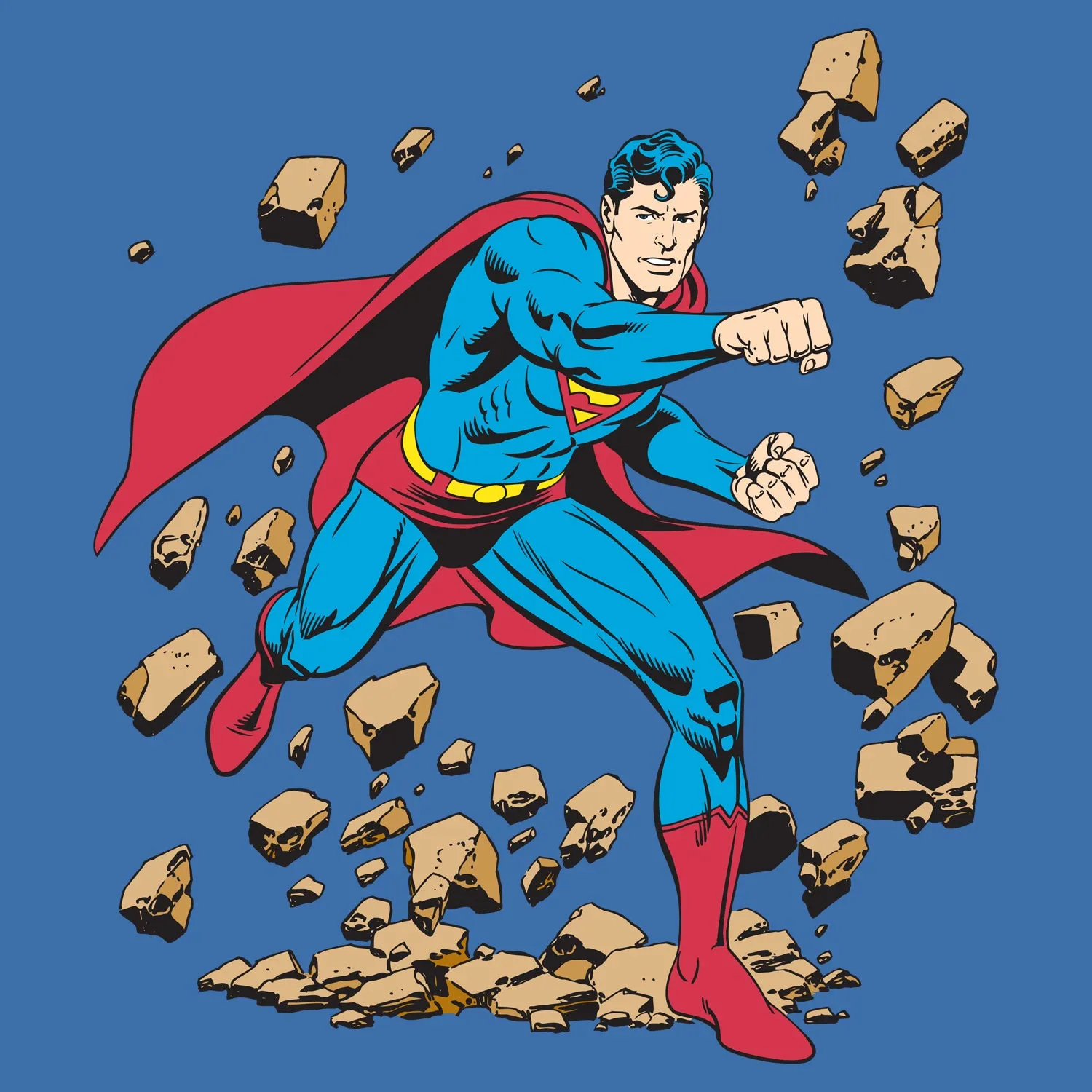 DC Comics Superman Character Classic Smash Official Men's T-shirt