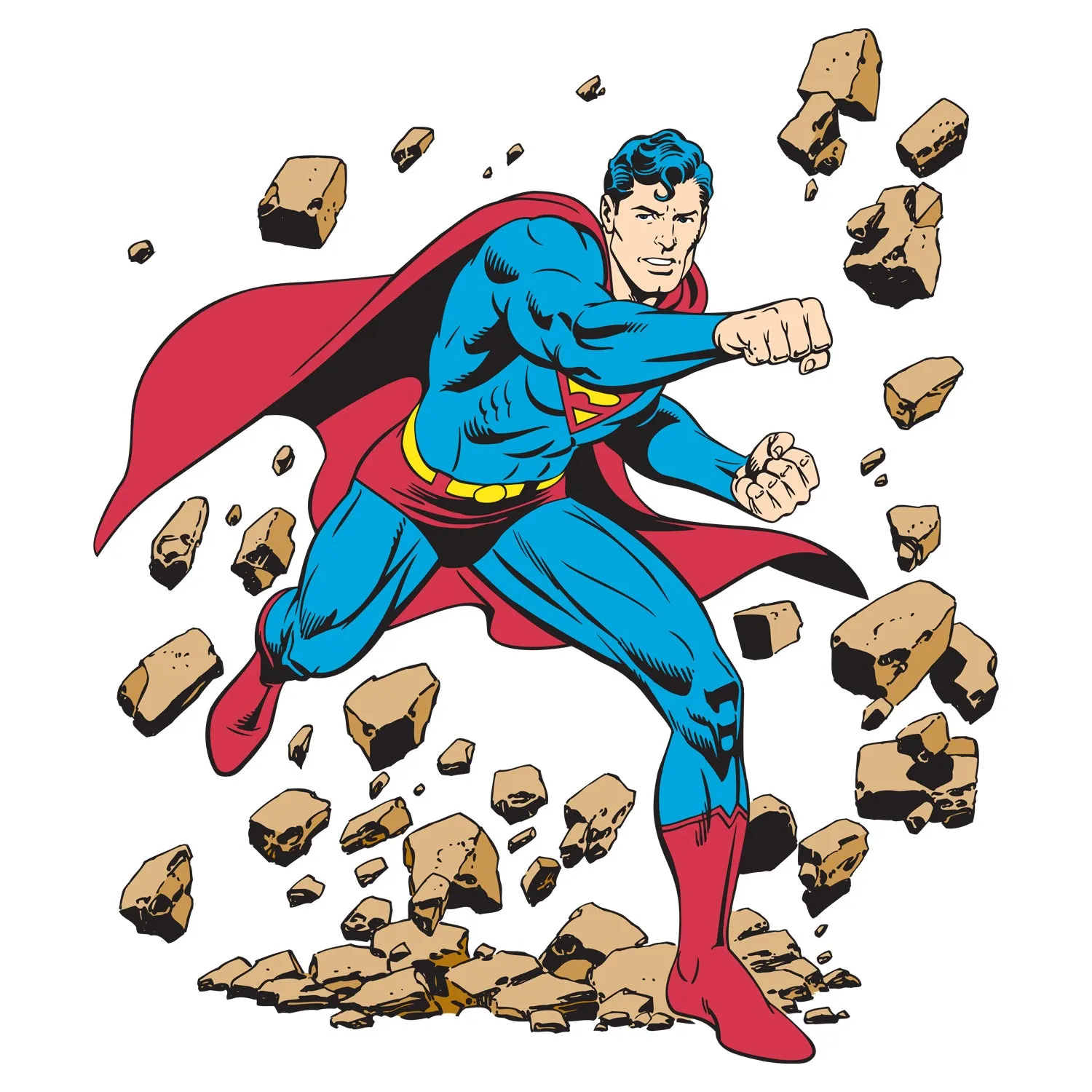 DC Comics Superman Character Classic Smash Official Men's T-shirt