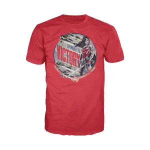DC Wonder Woman Circle Victory Official Men's T-shirt (Red)