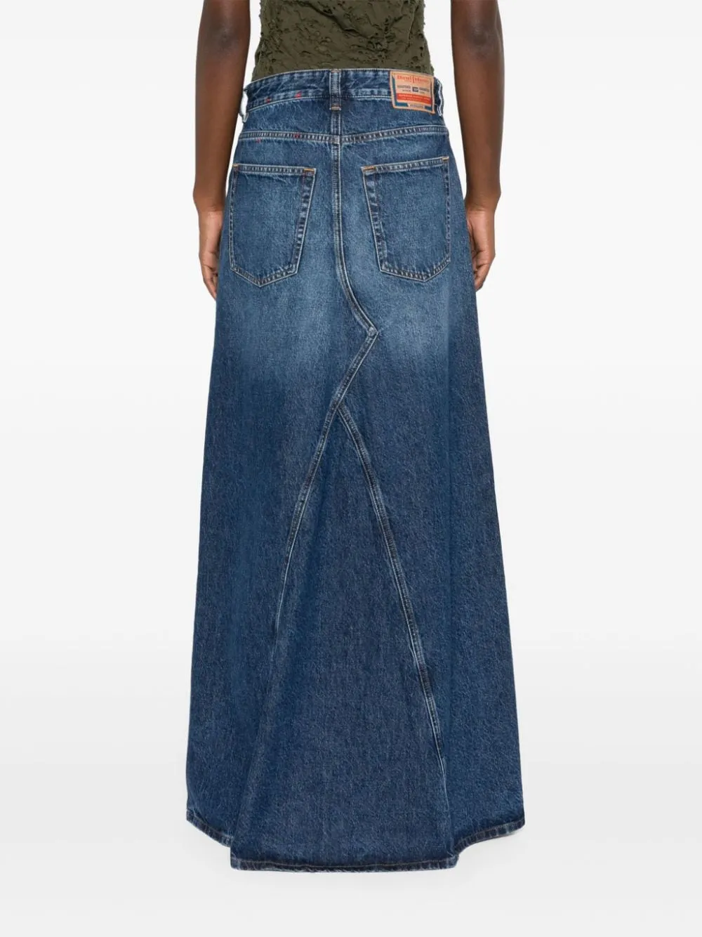 Denim long skirt