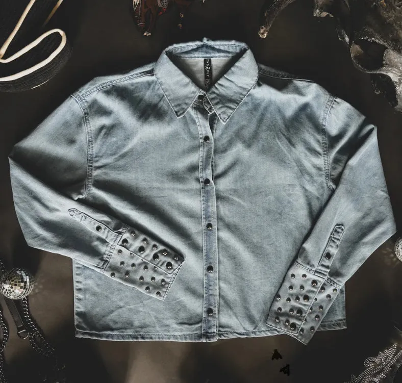 Denim Trails Top
