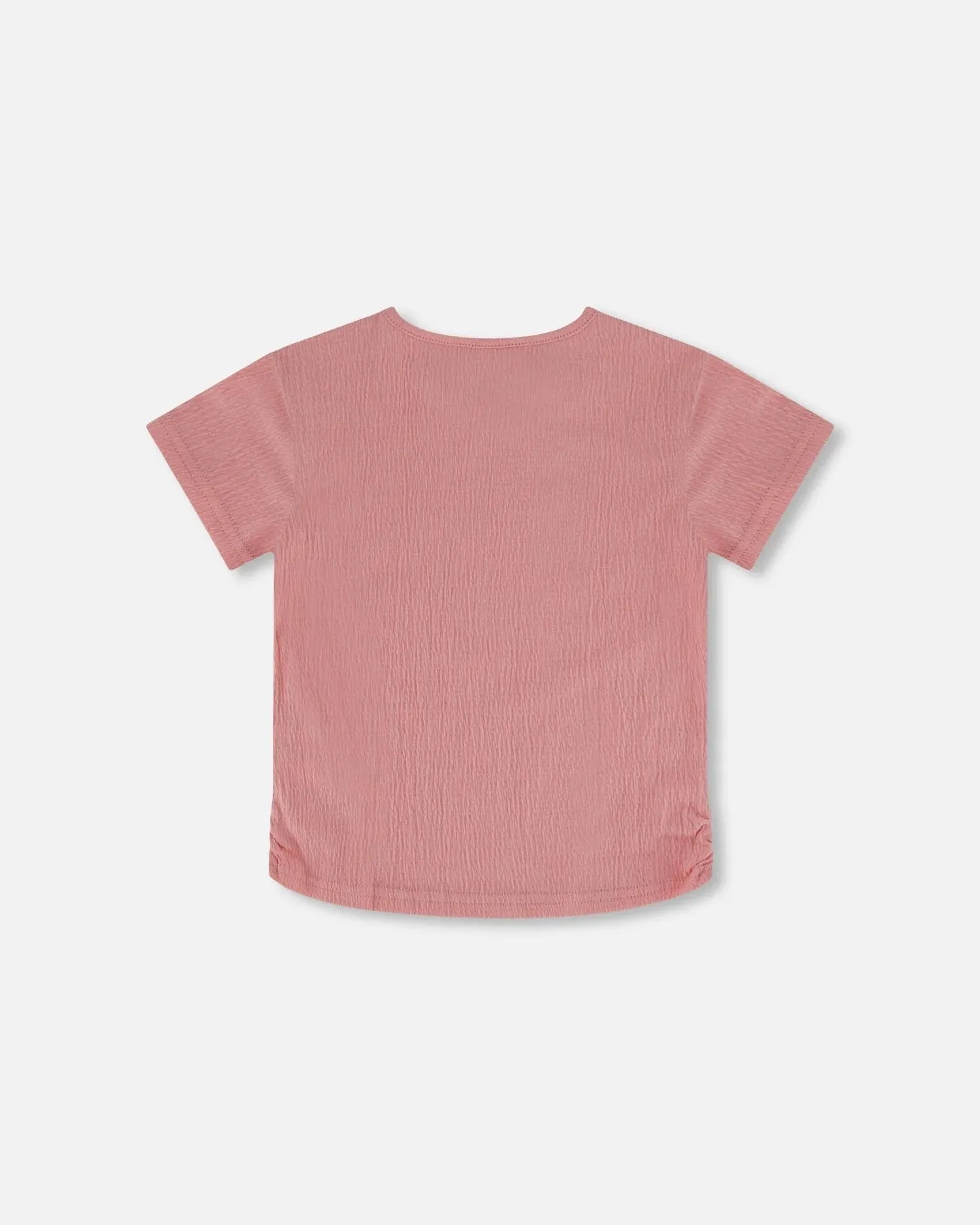 Deux Par Deux Crinkle Jersey Top - Silver Pink