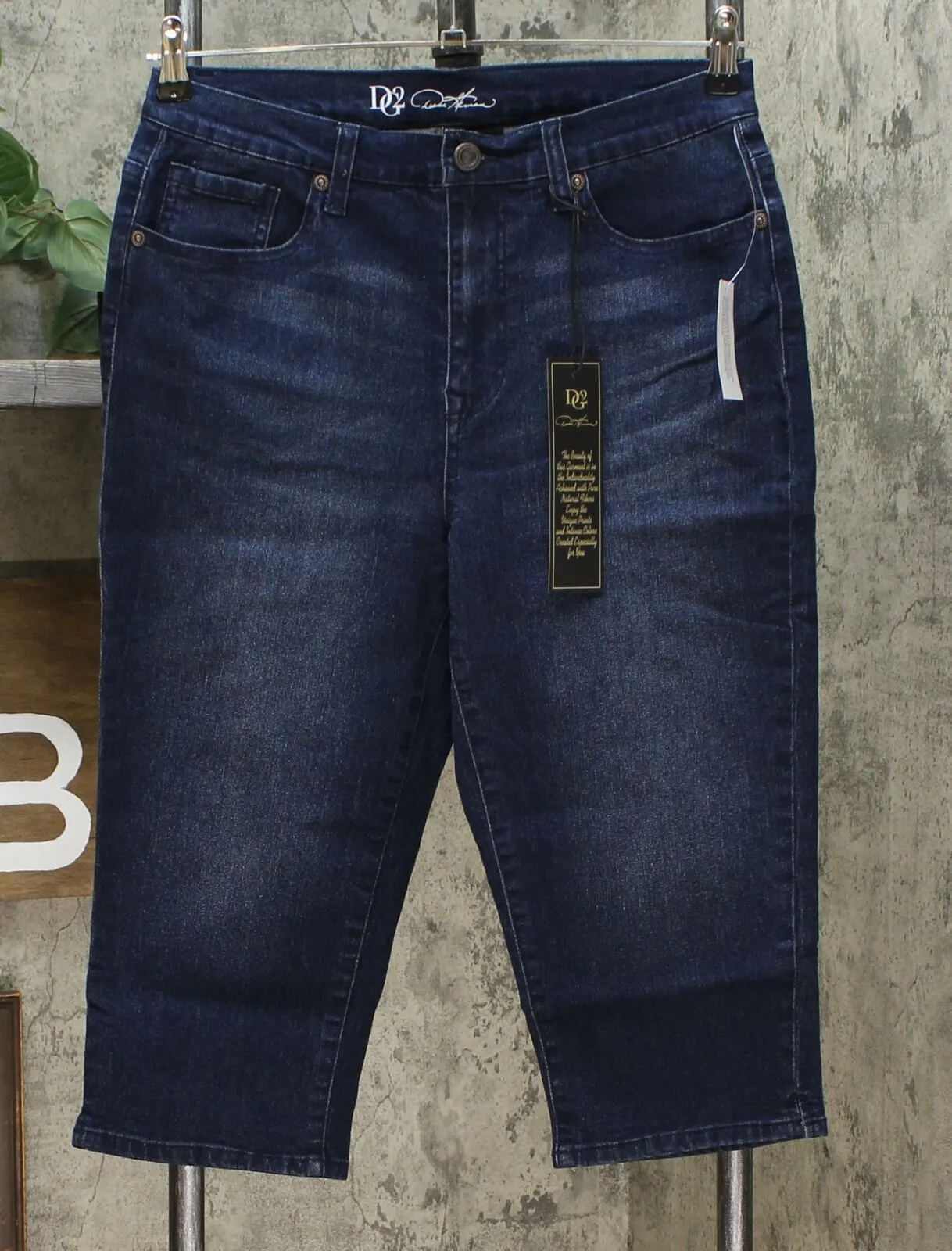 DG2 by Diane Gilman Women's Classic Stretch Denim Pedal Pusher Jeans