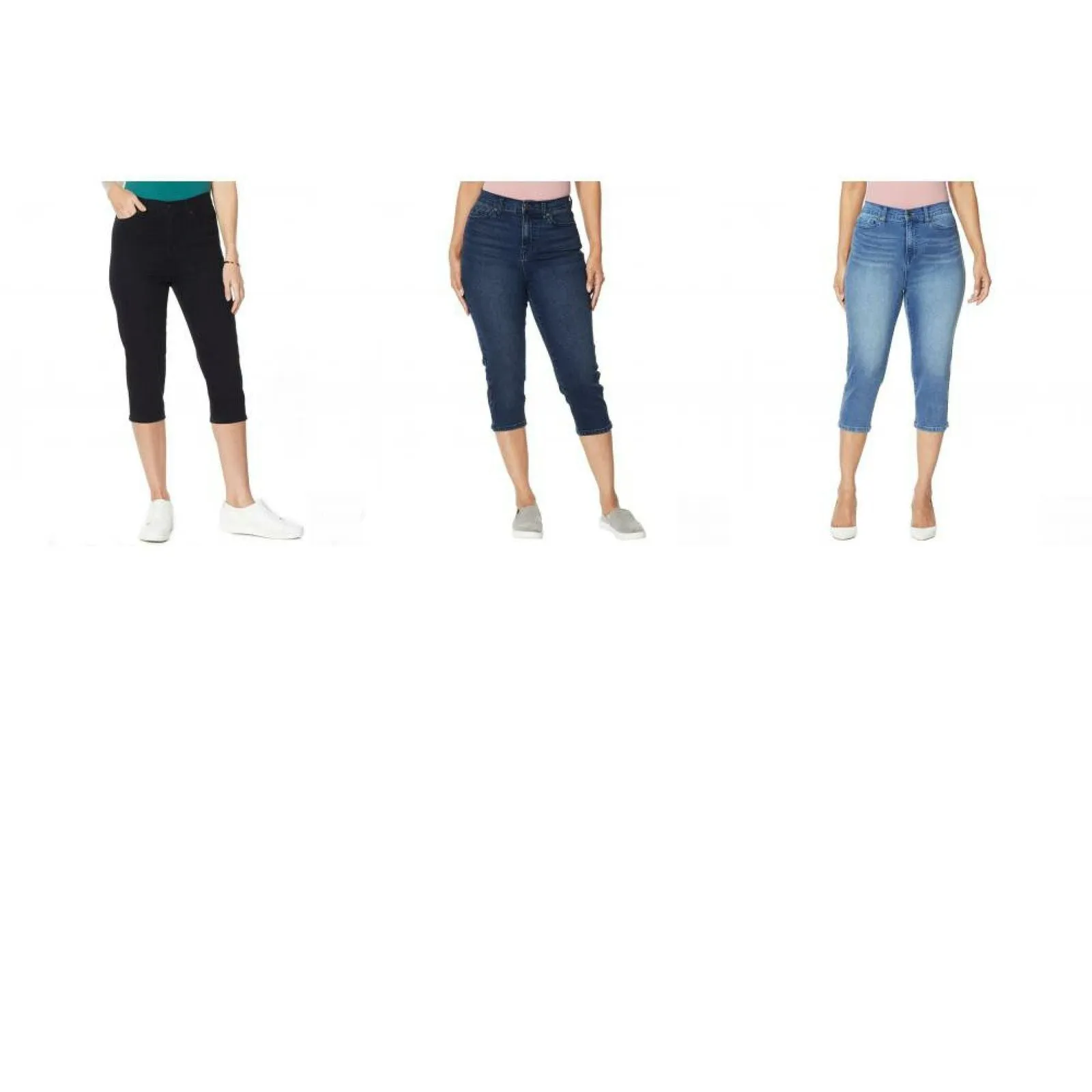 DG2 by Diane Gilman Women's Classic Stretch Denim Pedal Pusher Jeans