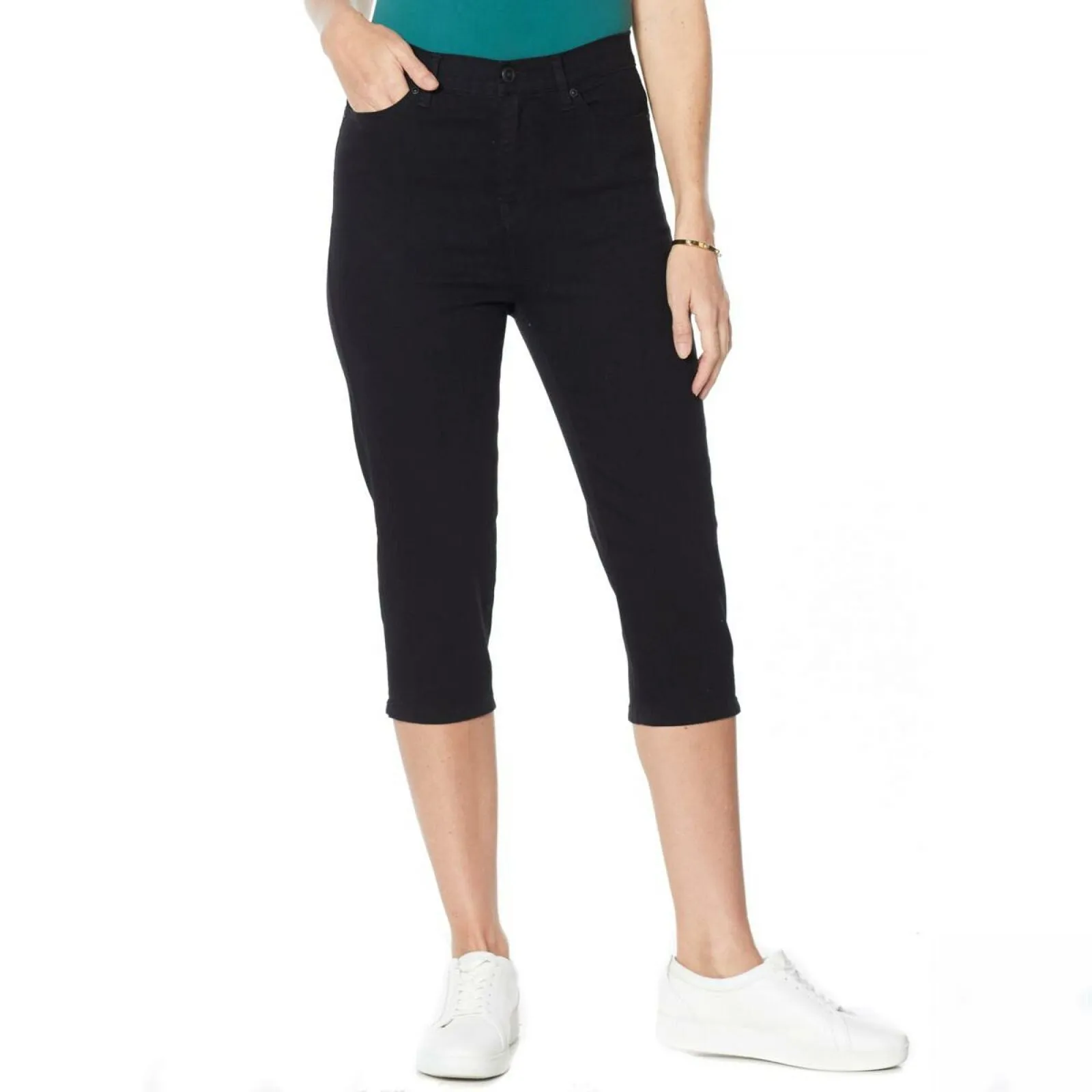 DG2 by Diane Gilman Women's Classic Stretch Denim Pedal Pusher Jeans