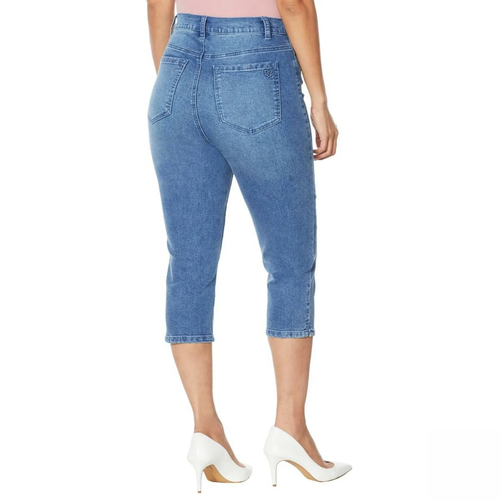 DG2 by Diane Gilman Women's Classic Stretch Denim Pedal Pusher Jeans