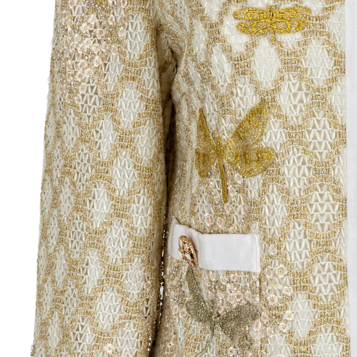 Diamond check embroidered jacket