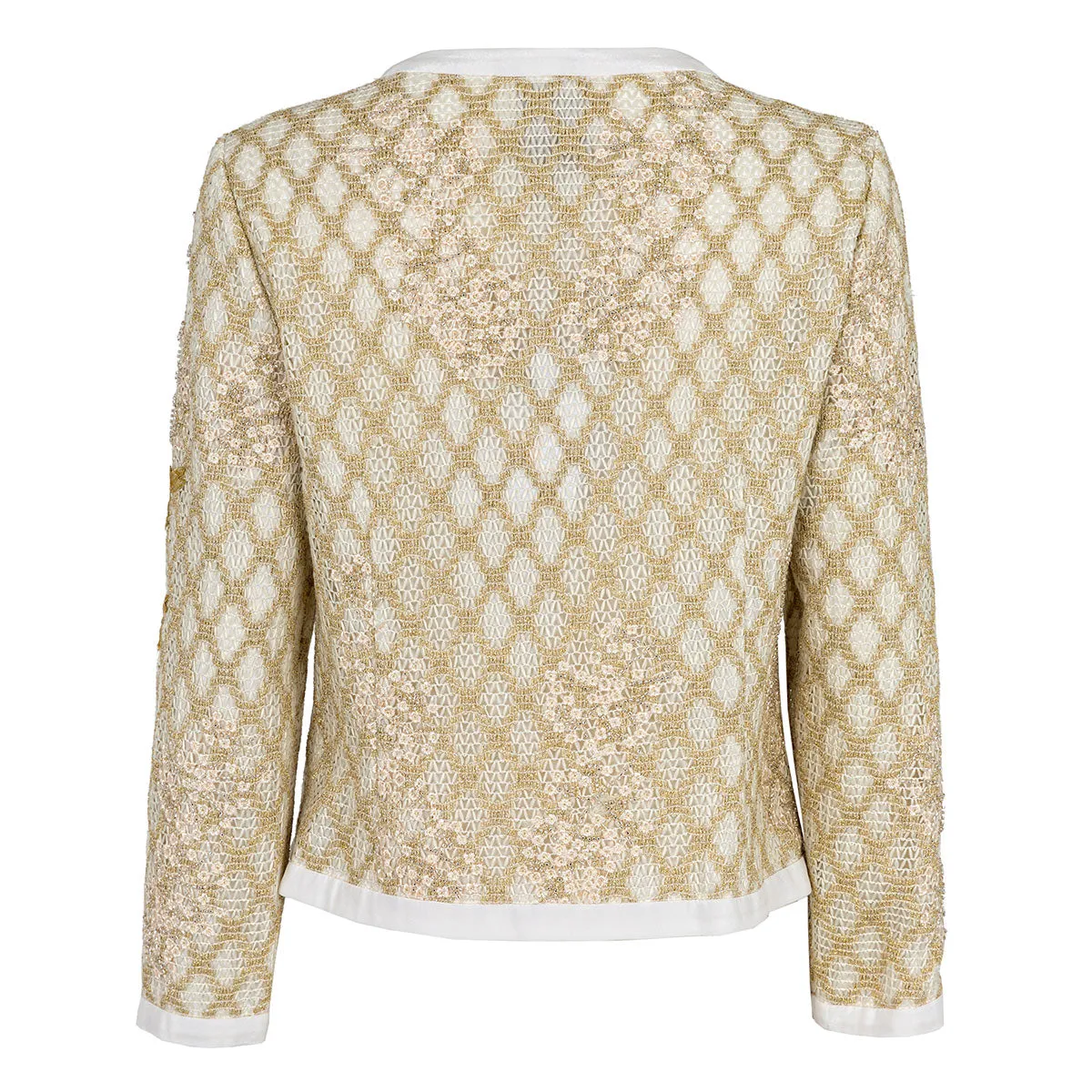 Diamond check embroidered jacket
