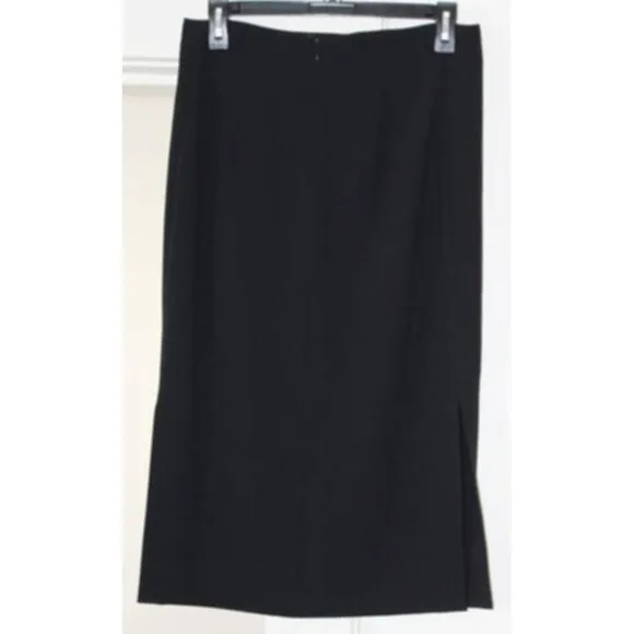 Diane Von Furstenberg - Isela Midi Length Skirt with Side Vents in Black - 4
