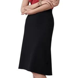 Diane Von Furstenberg - Isela Midi Length Skirt with Side Vents in Black - 4