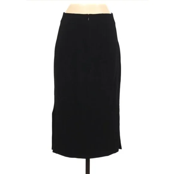 Diane Von Furstenberg - Isela Midi Length Skirt with Side Vents in Black - 4