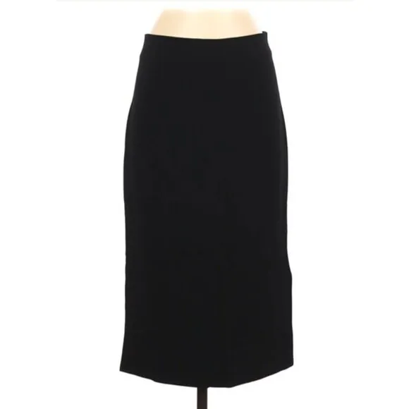 Diane Von Furstenberg - Isela Midi Length Skirt with Side Vents in Black - 4