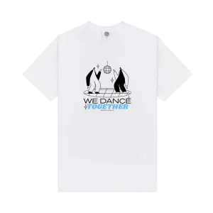 DISCO ONLY 'We Dance Together' Front Print Tee - White