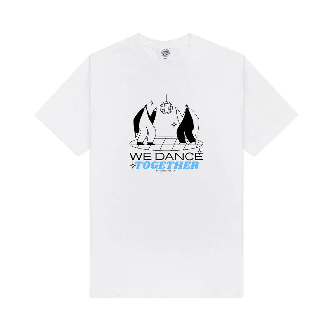 DISCO ONLY 'We Dance Together' Front Print Tee - White