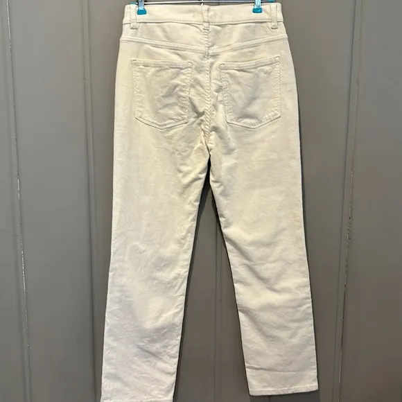 DL1961 Mara Straight High Rise Ankle Meringue Corduroy Jeans size 28