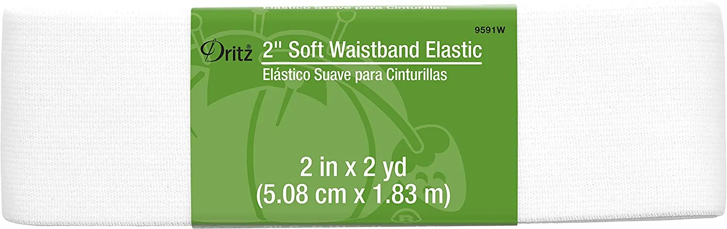 Dritz 2in Soft Waistband Elastic White Wholesale