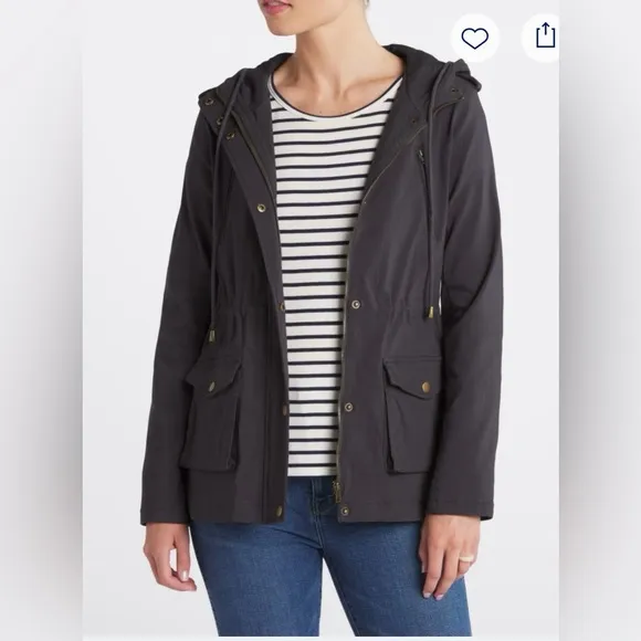 Eden Society Holly Contrast Hood Utility Cargo Jacket- Like New