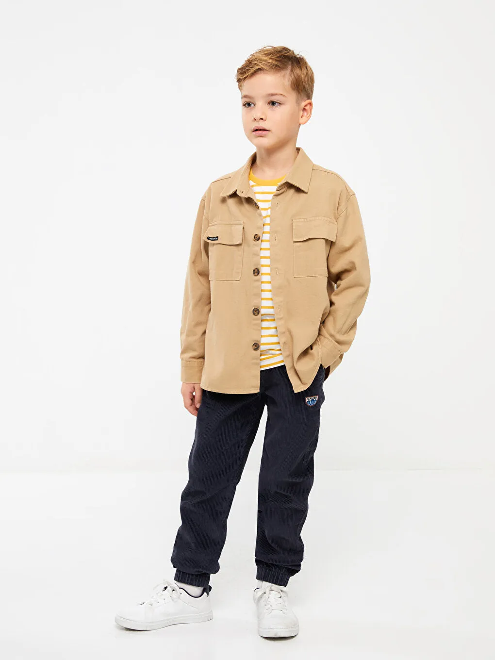 Elastic Waist Velvet Boys Jogger Pants