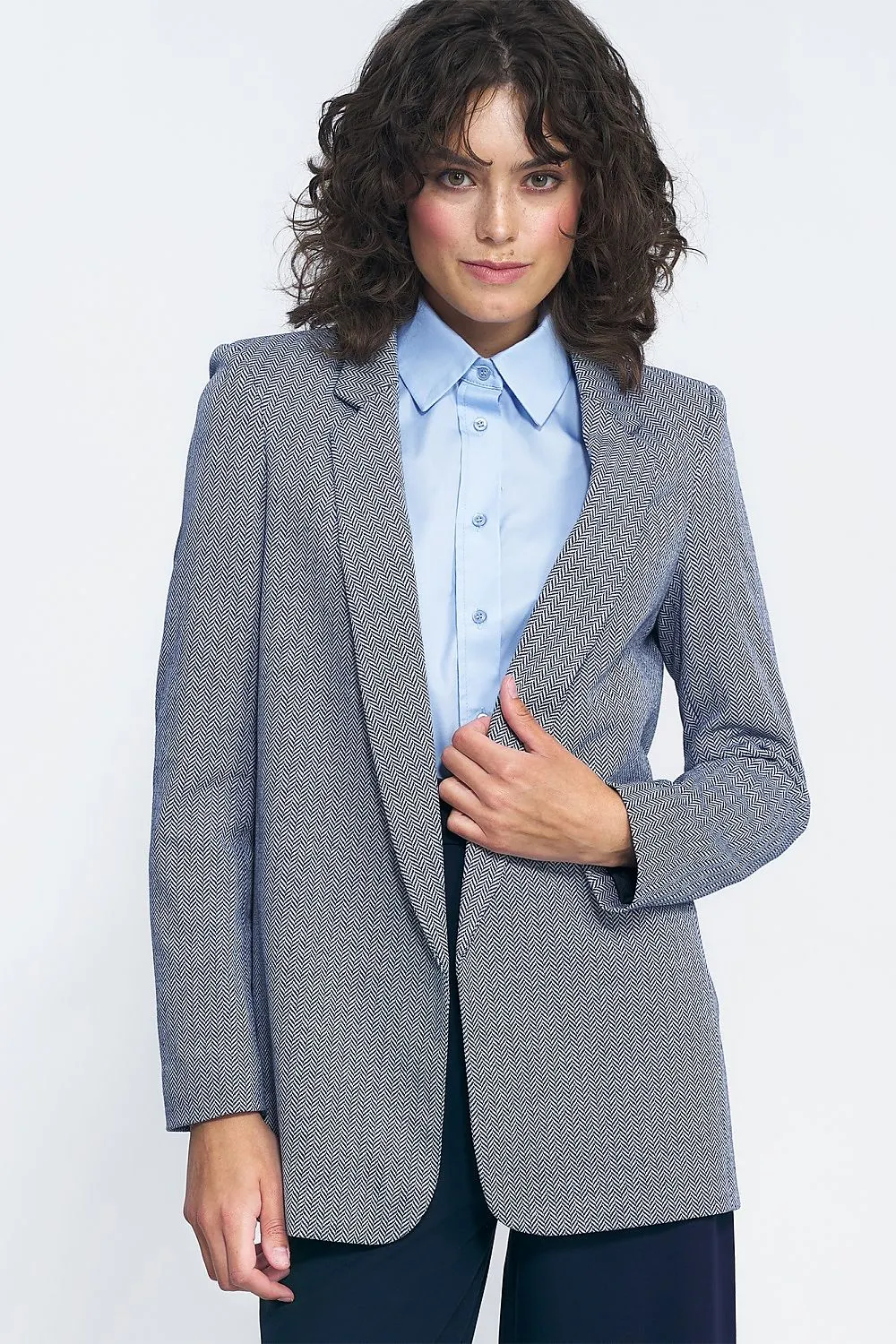 Elegant Patterned Unlined Jacket