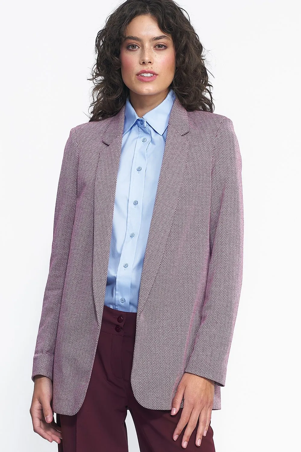 Elegant Patterned Unlined Jacket