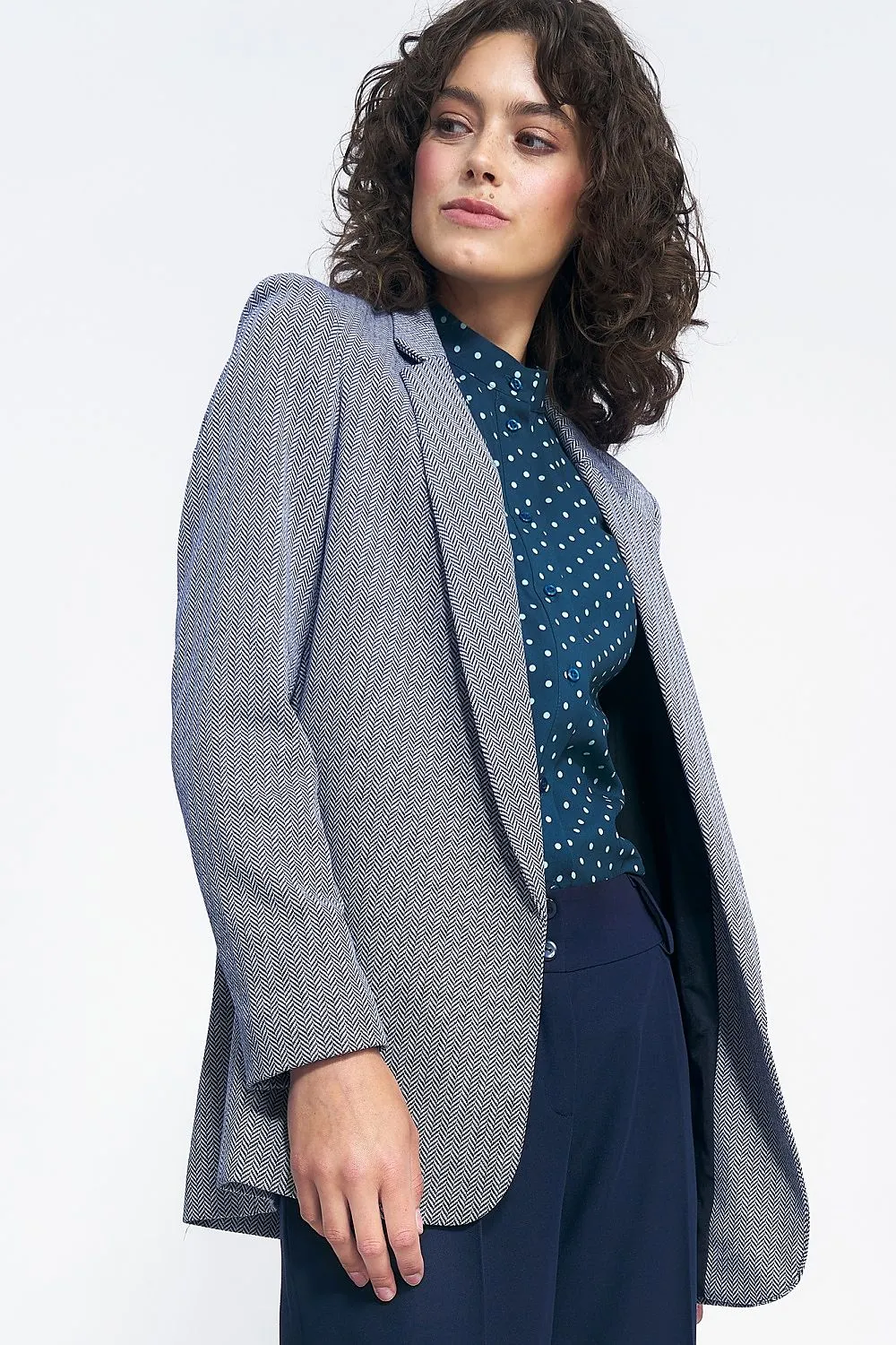 Elegant Patterned Unlined Jacket