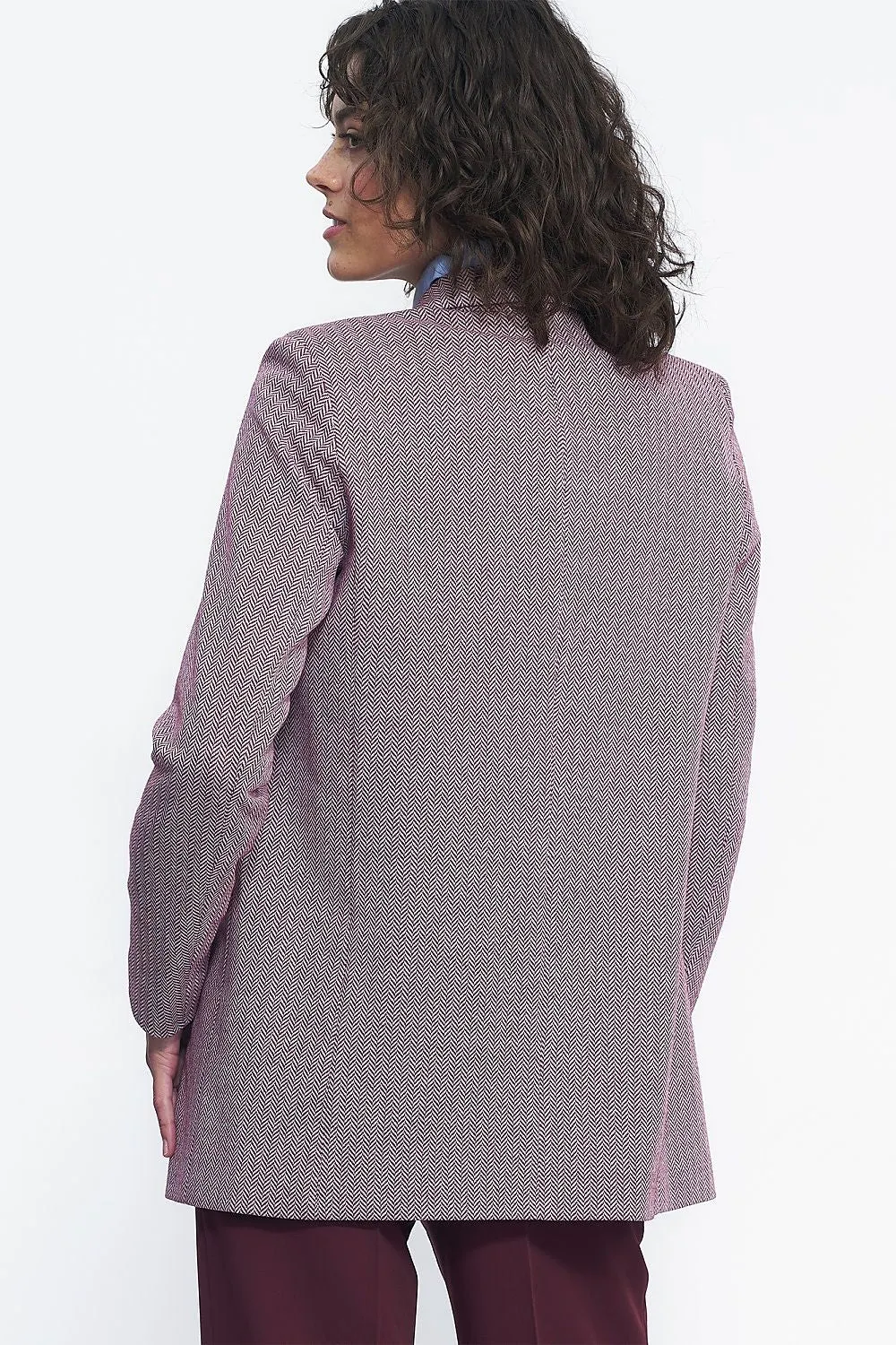 Elegant Patterned Unlined Jacket