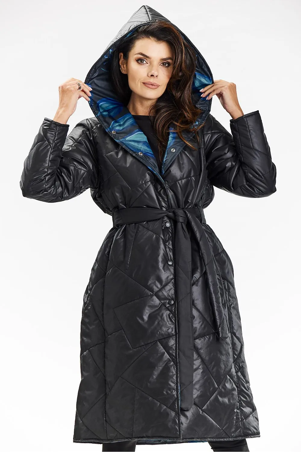 Elegant Quilted Long Coat