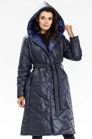 Elegant Quilted Long Coat