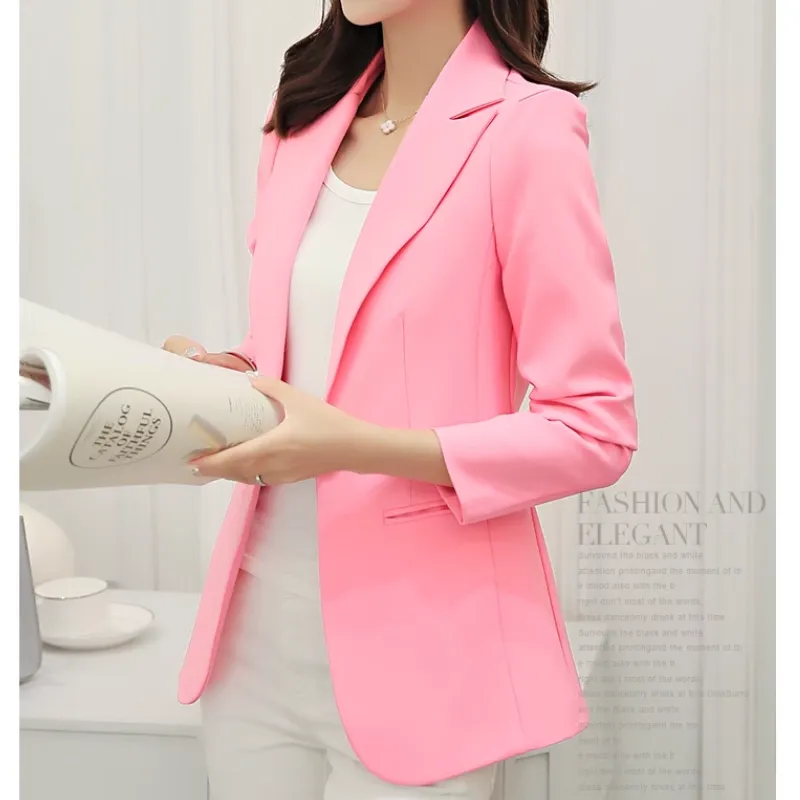 Elegant women's blazer with ankle button fastening - Ideal for layering - Trendy fashion for any season