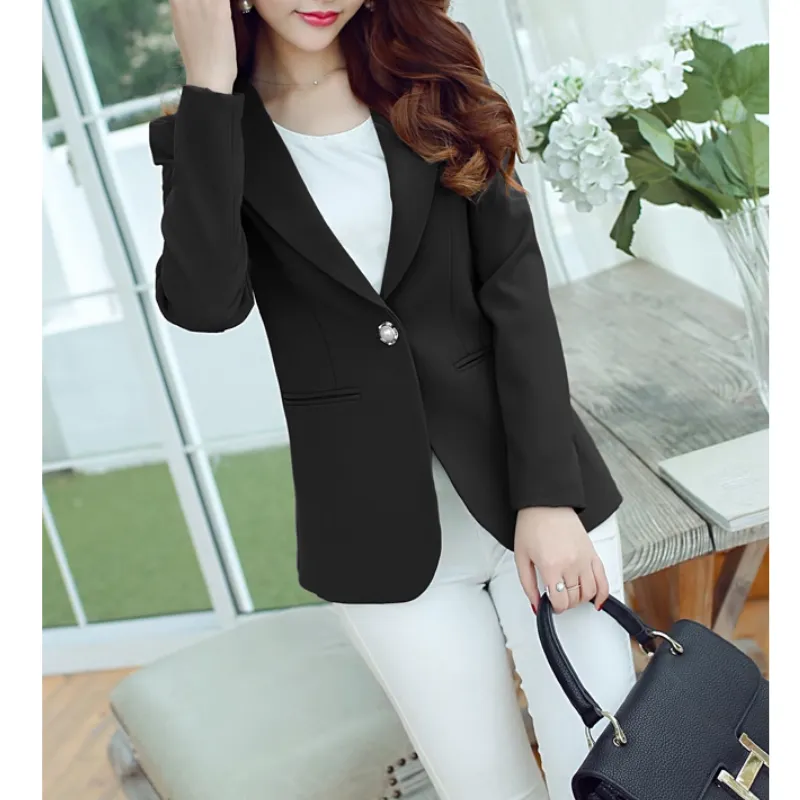 Elegant women's blazer with ankle button fastening - Ideal for layering - Trendy fashion for any season