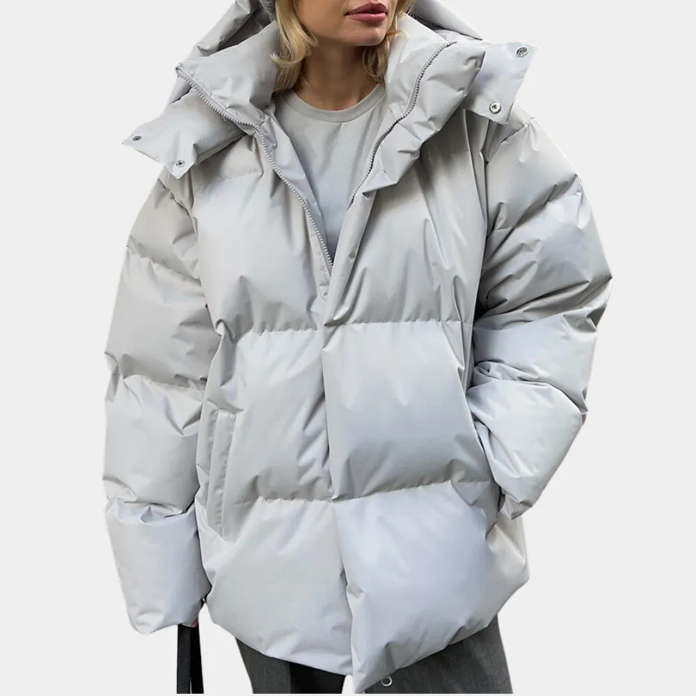 Elegant women's coat with light padding from- Maron