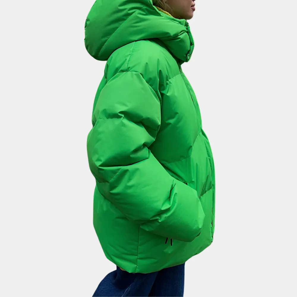 Elegant women's coat with light padding from- Maron