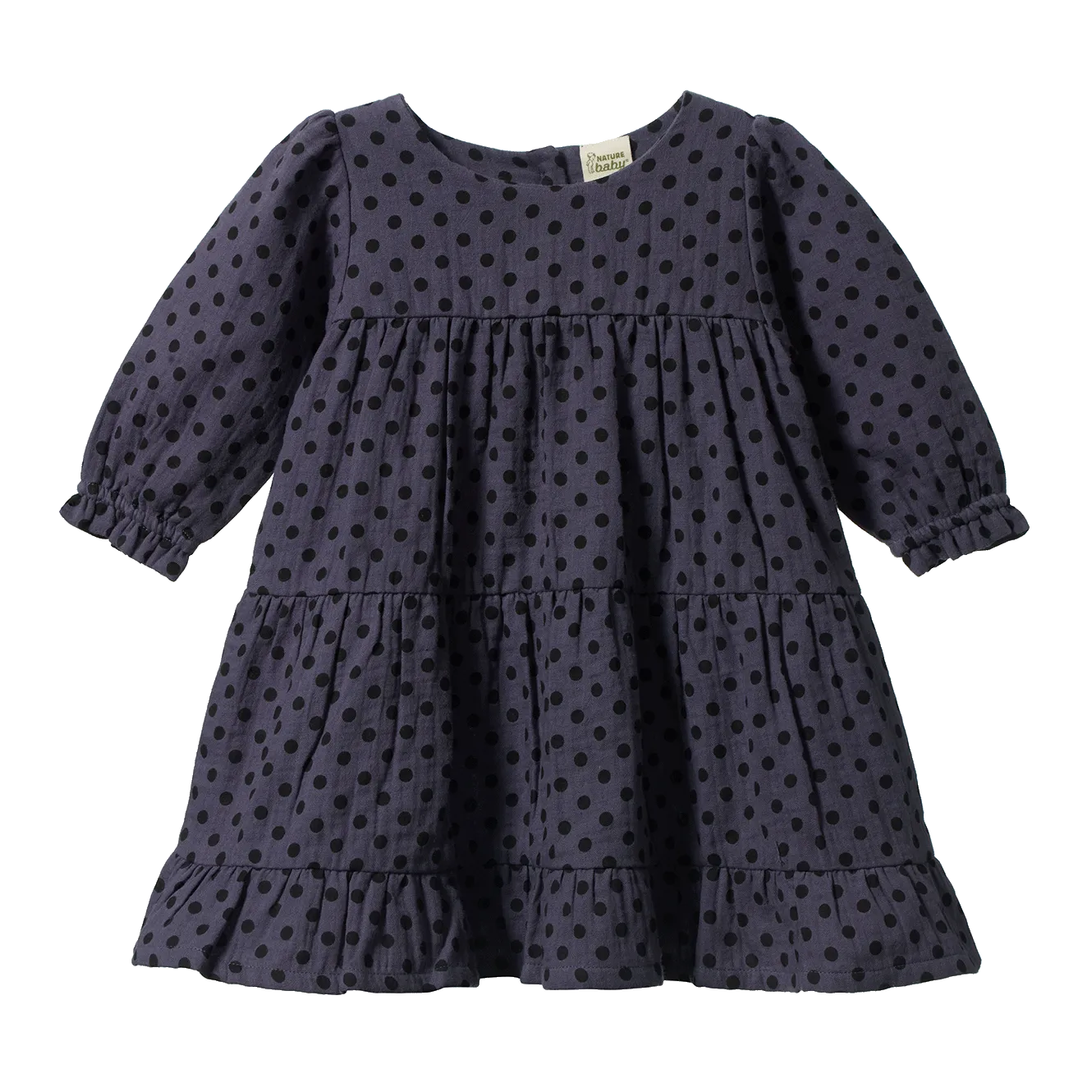 ELLIOT DRESS || Violet Polka Dot Print| Nature Baby