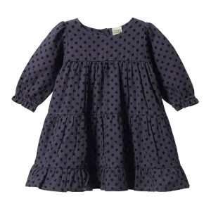 ELLIOT DRESS || Violet Polka Dot Print| Nature Baby