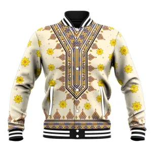 Enkutatash Dashiki Adey Abeba Pattern Baseball Jacket LT01