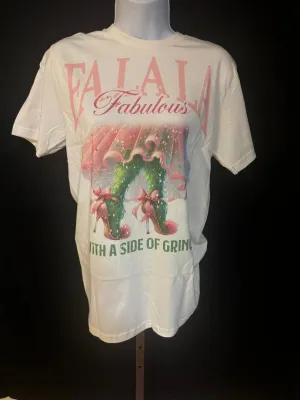 Fa la la Fabulous Tishirt with Rhinestones