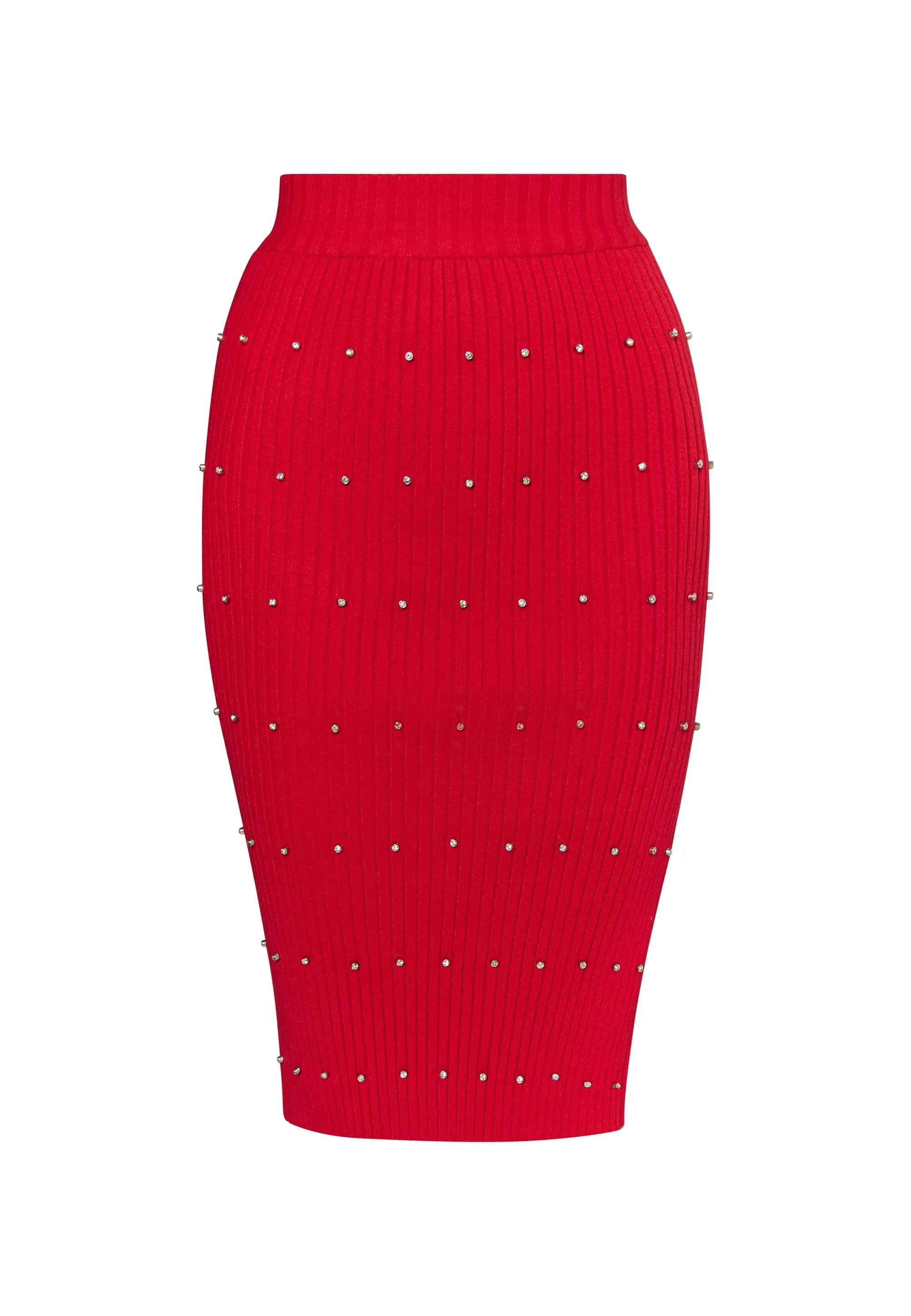 faina Women's Knitted Skirt With Rhinestones