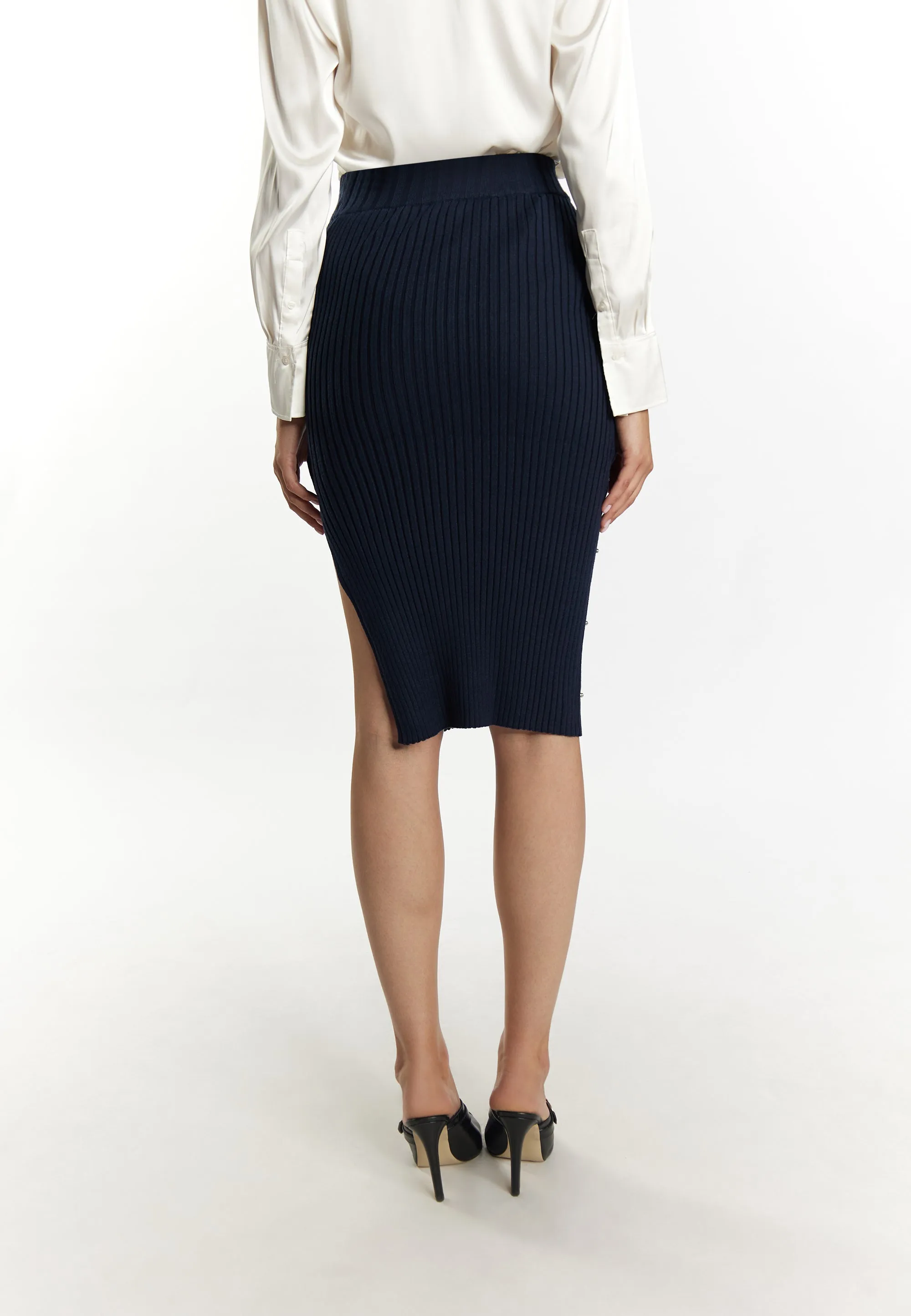 faina Women's Knitted Skirt With Rhinestones