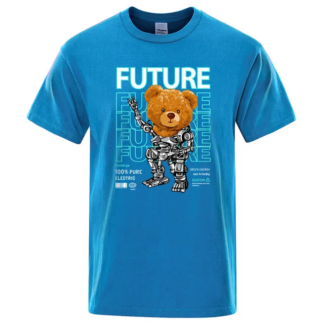 Fashion Pure Electric In Future Teddy Bear T Shirts
