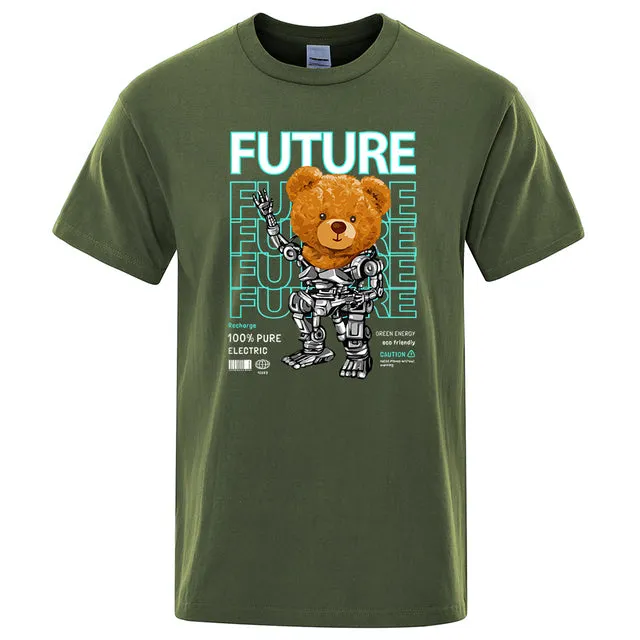 Fashion Pure Electric In Future Teddy Bear T Shirts