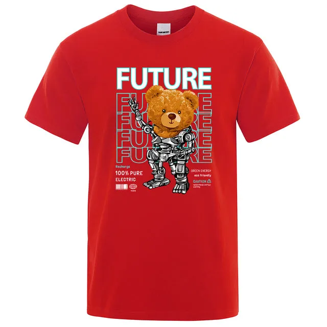 Fashion Pure Electric In Future Teddy Bear T Shirts