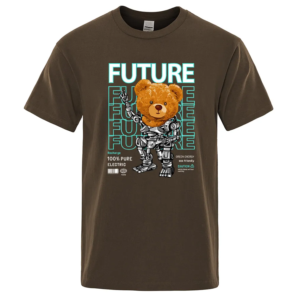Fashion Pure Electric In Future Teddy Bear T Shirts